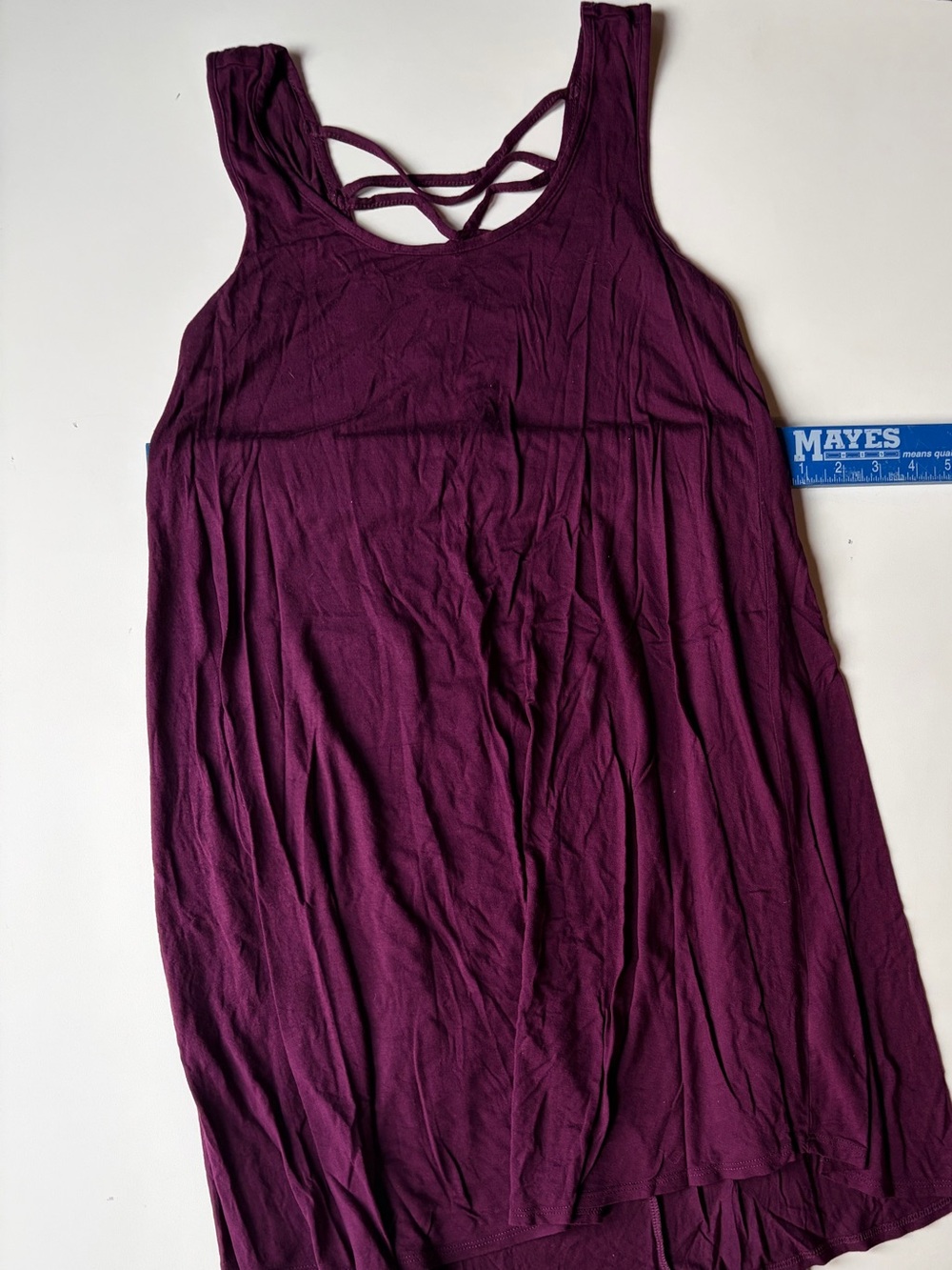 Vanity Plum Midi Dress with Strappy Back